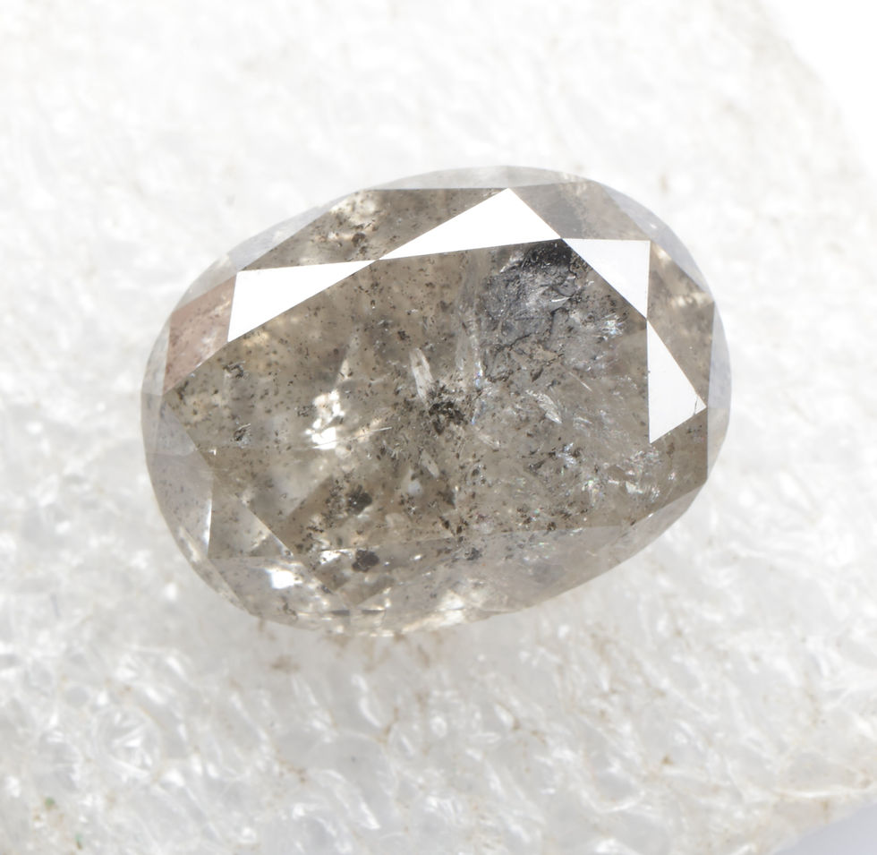 Thumbnail: 3.42 CT 10.3 X 7.8 MM Natural Loose Oval cut Diamond Grey color