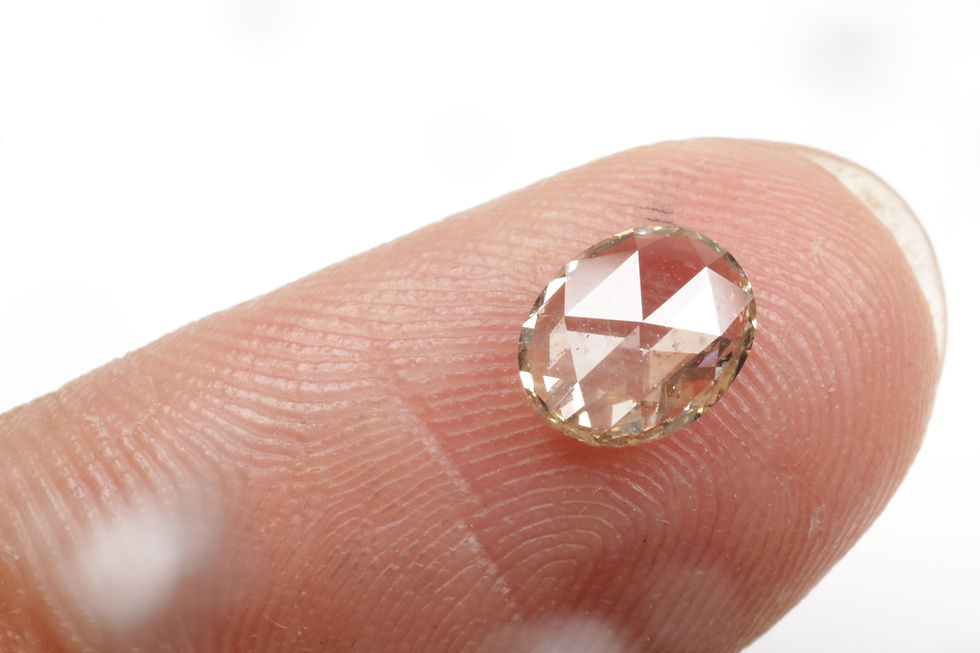 Thumbnail: 0.49 CT 6.8 X 5.4 MM Oval cut Natural Rose cut Diamond for Engagement Ring Gifts