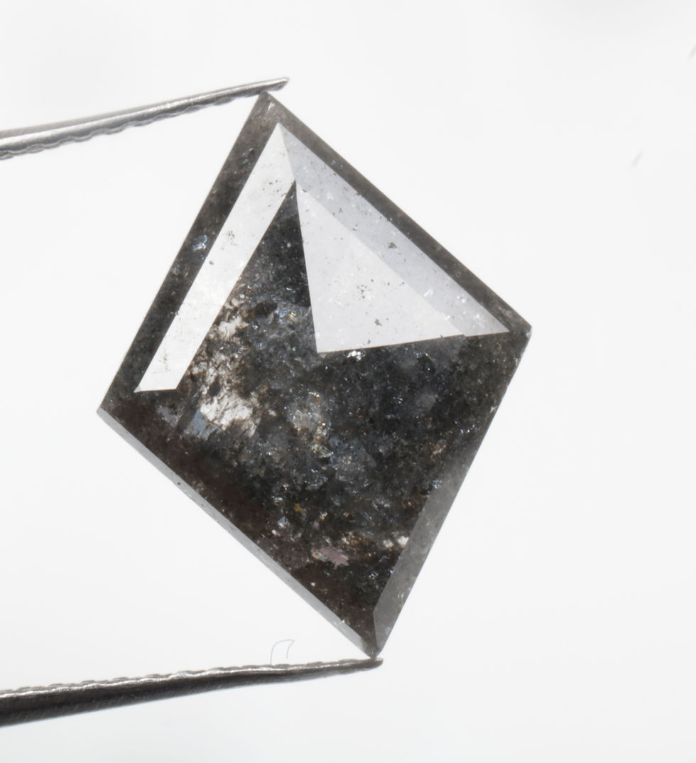 2.46 CT 14.2 X 10.9 MM Kite cut Natural Salt and pepper Diamond for Kite Ring