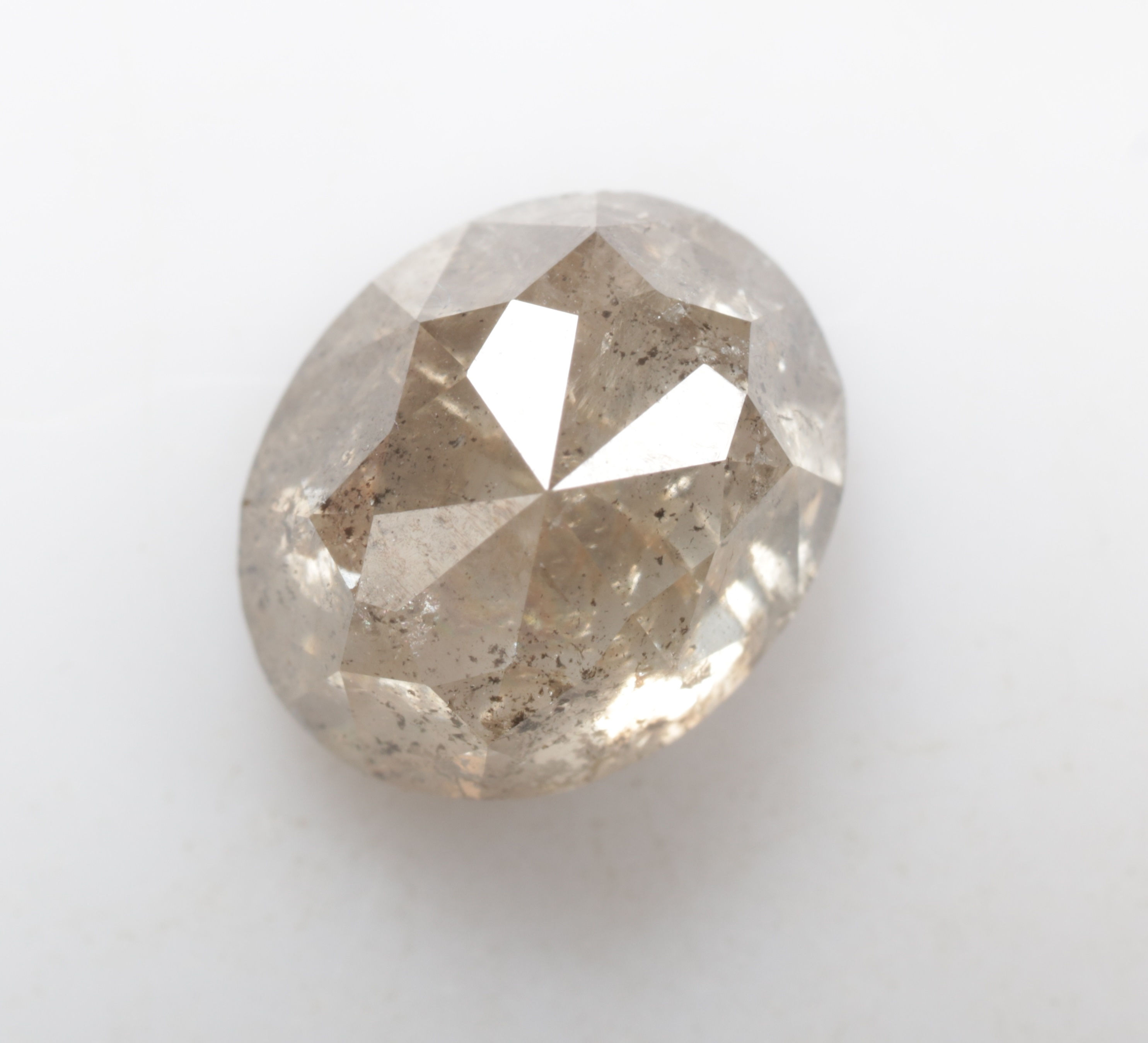 2.03 CT 8.1 X 6.7 MM Natural Salt and Pepper Oval cut Diamond for Wedding Rings