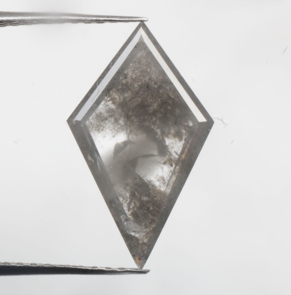 Thumbnail: 1.61 CT 15.1 X 8.9 MM Natural Loose Diamond, Kite Shape Diamond, Grey color