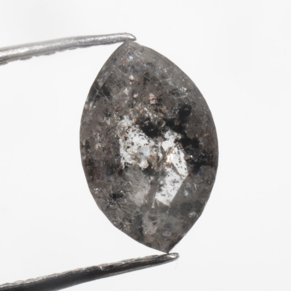 Thumbnail: 0.67 CT 7.2 X 4.5 MM Marquise Cut Natural Salt and Pepper Diamond, Black color