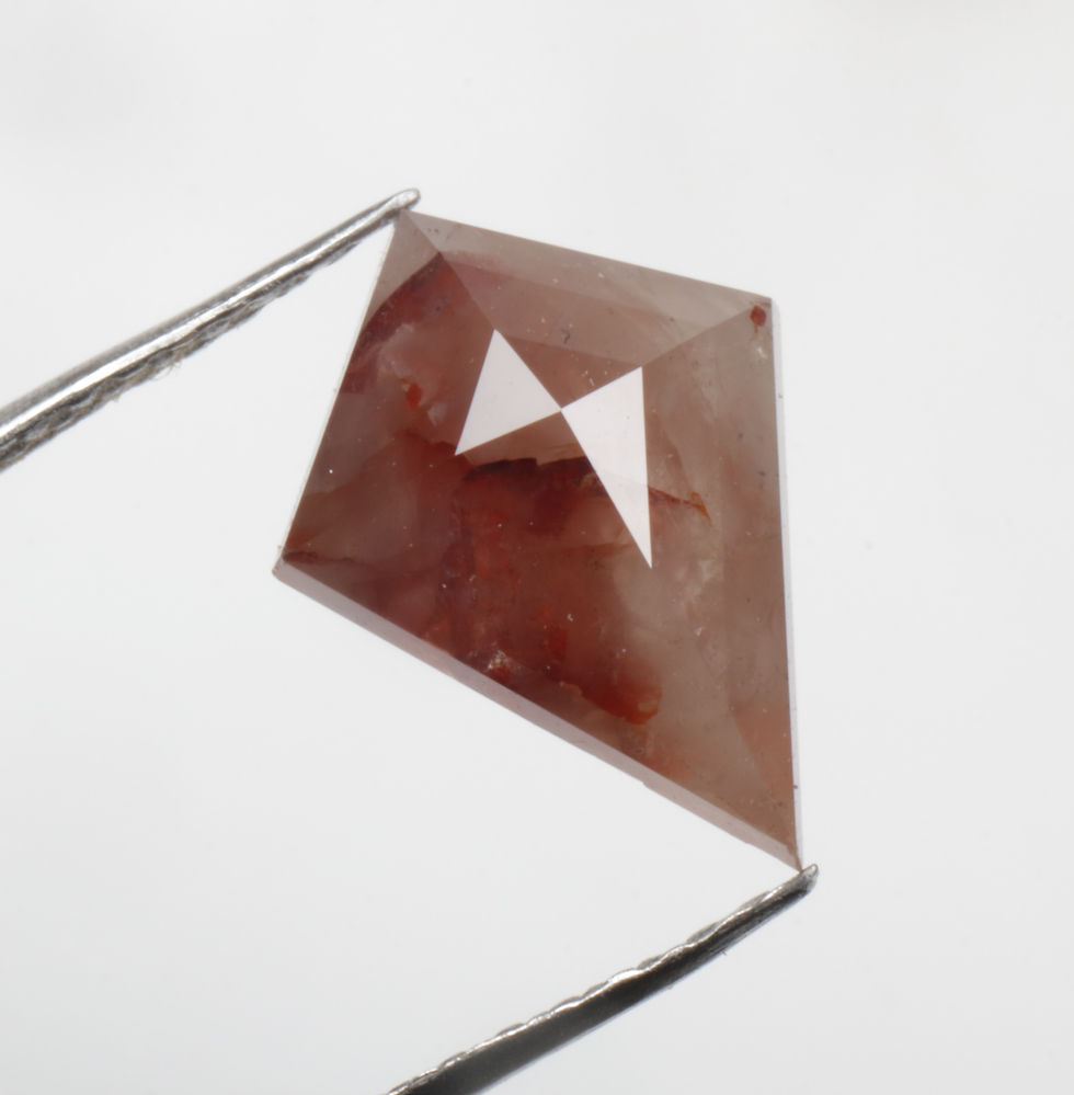 Thumbnail: 1.33 CT 10.3 X 7.7 MM Natural Kite Cut Loose Diamond, fancy Peach color