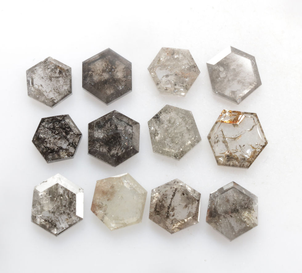 Thumbnail: 3.08 CT Natural Hexagon Cut Loose Diamond Lot 12pcs for Diamond Ring Jewelry