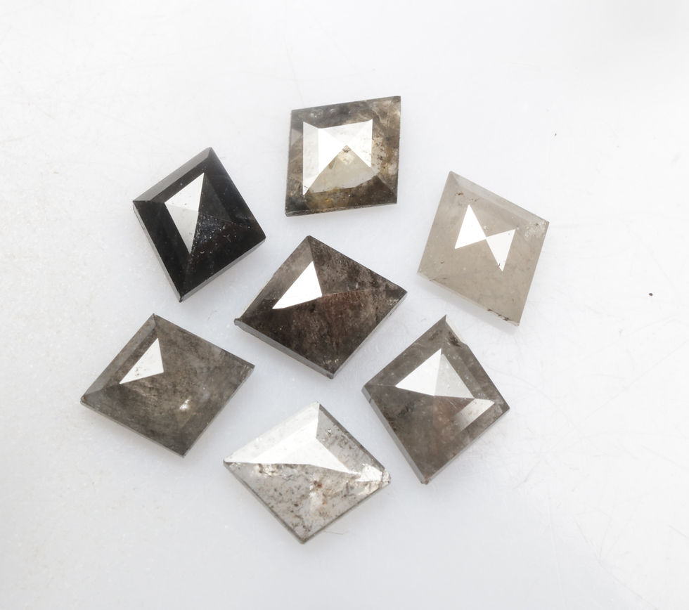 Thumbnail: 2.08 CT Natural Salt and Pepper Kite cut Diamond Lot for Jewelry Making