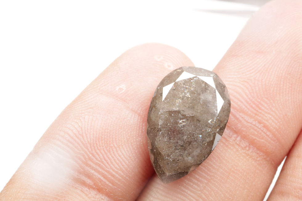 Thumbnail: 8.05 CT 16.9 X 10.7 MM Natural Pear cut Loose Grey color Full cut Diamond