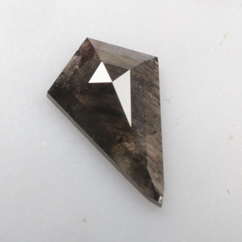 Thumbnail: 0.81 CT 10.4 X 6.6 MM Natural Loose Diamond Kite Shape Diamond Black color Kite