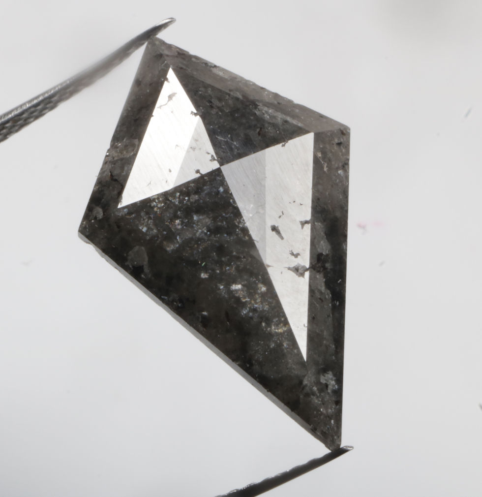 4.41 CT 19.8 X 12.4 MM Natural Loose Kite Shape Diamond Grey color for Kite Ring