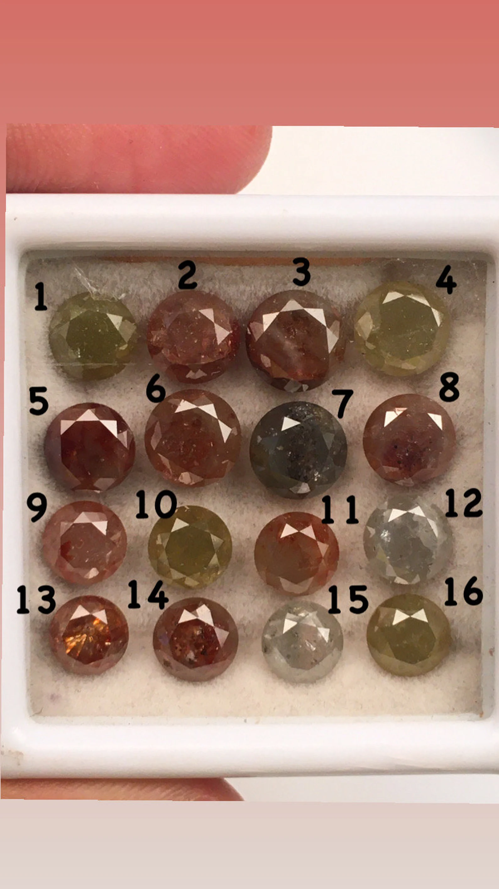 Fancy Round Cut Salt and Pepper Diamonds