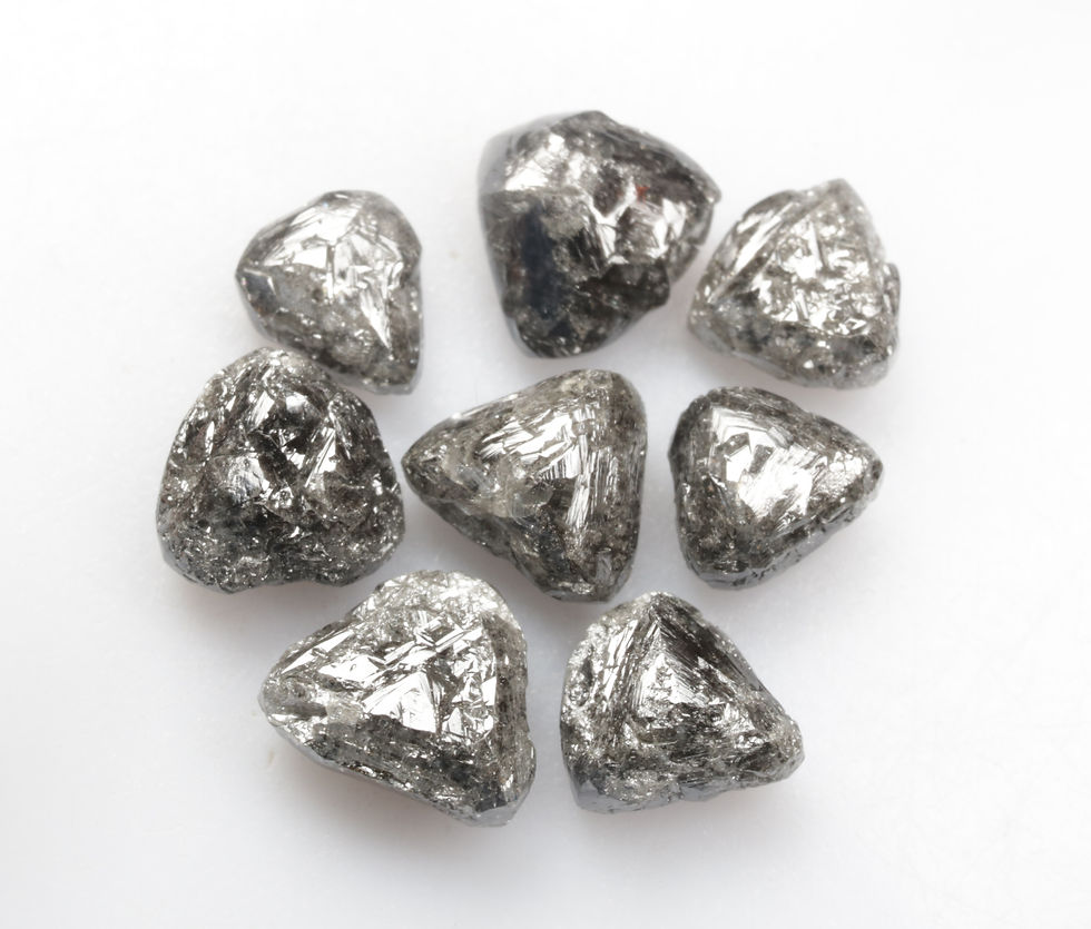 7.64 CT Natural Uncut Diamond lot, Triangle cut Rough/Raw Diamond, 8Pcs