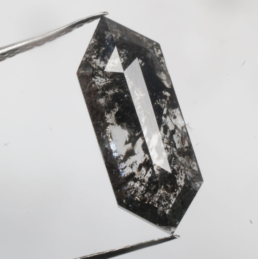 Thumbnail: 2.23 CT 14.7 X 5.7 MM Salt and Pepper Natural Elongated Hexagon shape Diamond
