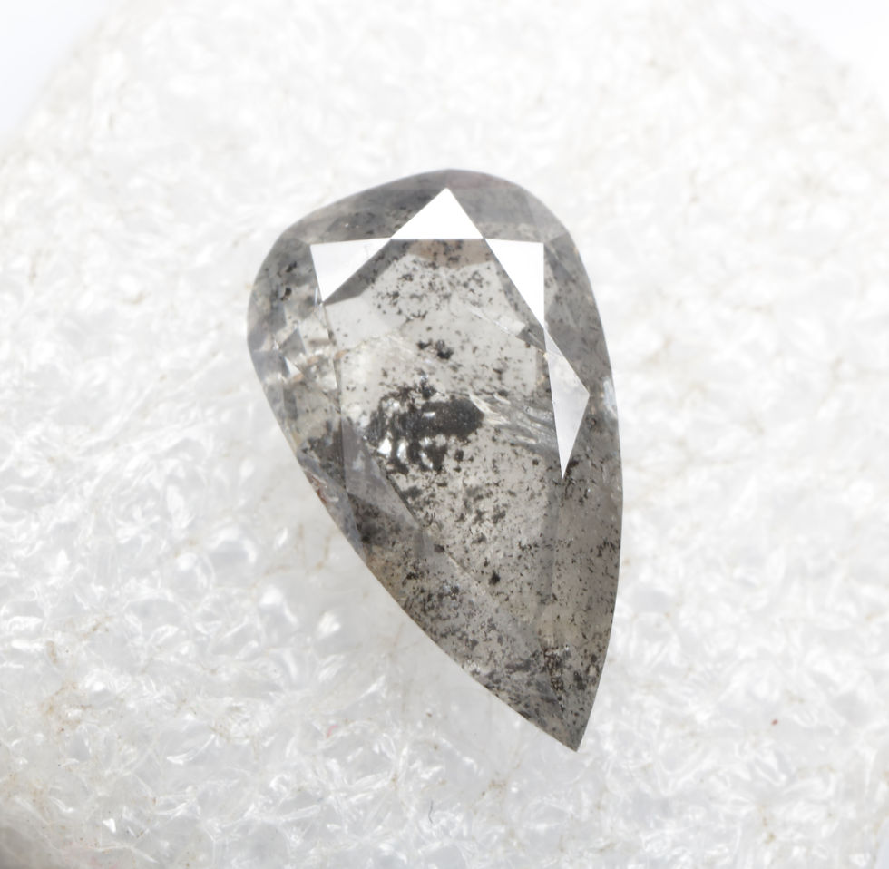 Thumbnail: 1.54 CT 10.4 X 6.1 MM Natural Pear cut Salt and Pepper Full cut Diamond