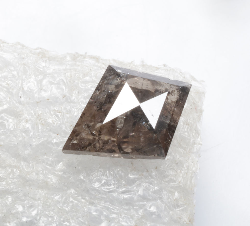 Thumbnail: 1.37 CT 10.2 X 7.7 MM Natural Kite Cut Salt and Pepper Diamond, Black color