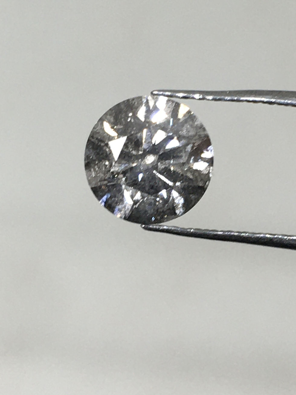 Thumbnail: 1.06 CT 6.4 MM Natural Round Cut Salt and pepper Brilliant cut Diamond