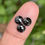 Thumbnail: 2.21 CT 5.7 MM Black Round Rose cut Natural Loose Round cut Black Diamond
