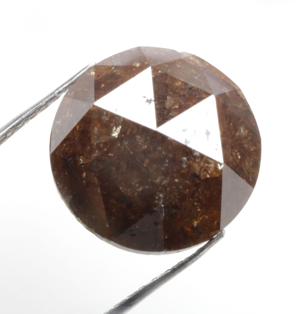 Thumbnail: 5.81 CT 11.2 MM Natural Round Rose cut Natural Diamond for Fancy Round Rin