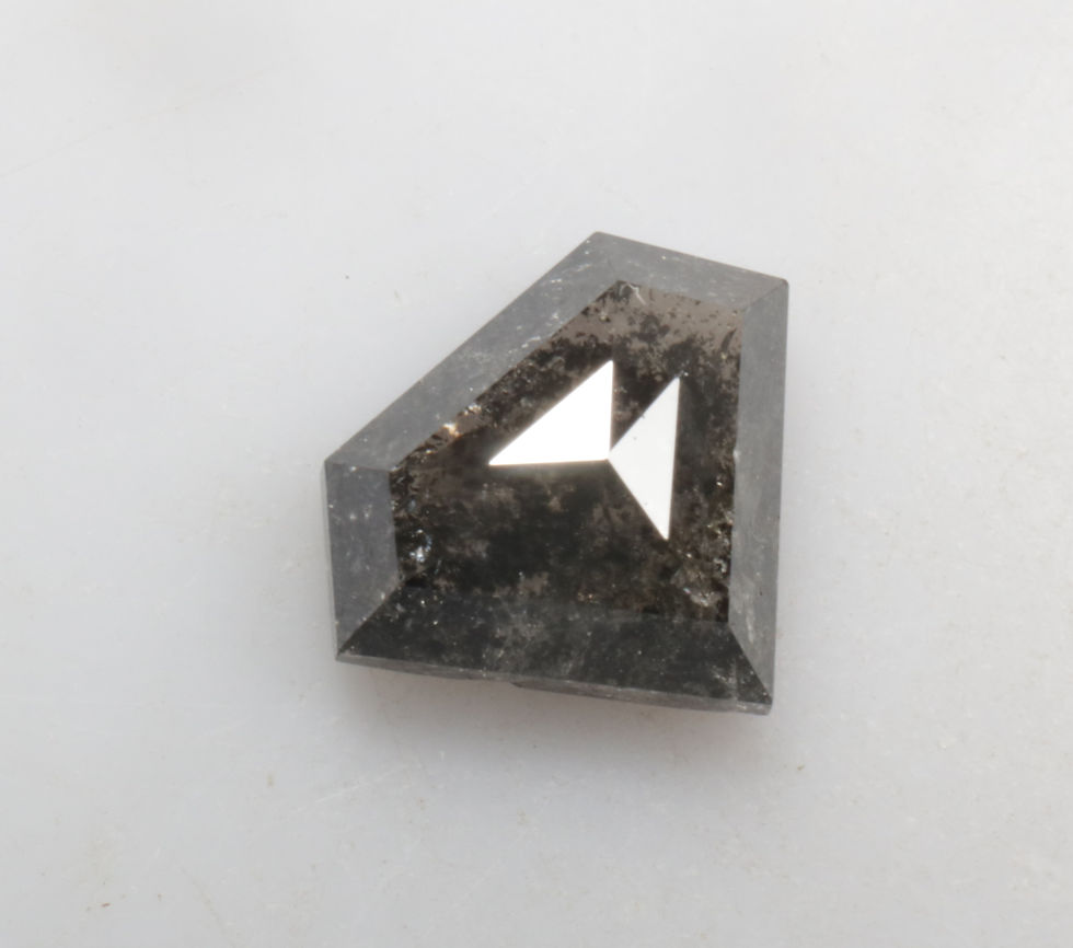 Thumbnail: 1.20 CT 6.6 X 8.1 MM Natural Loose Pentagon cut Diamond cut, Black Color