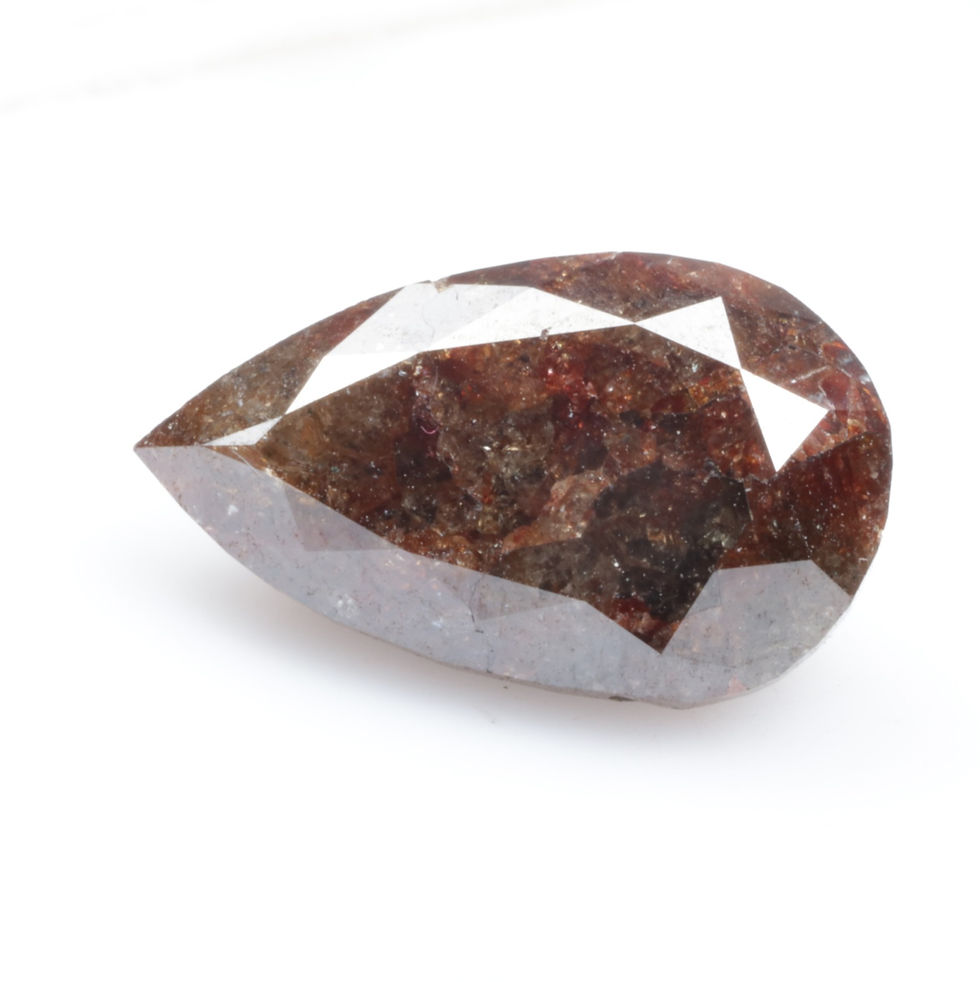 Thumbnail: 5.18 CT 13.4 X 8.0 MM Natural Pear cut Natural Full cut Diamond Fancy Color