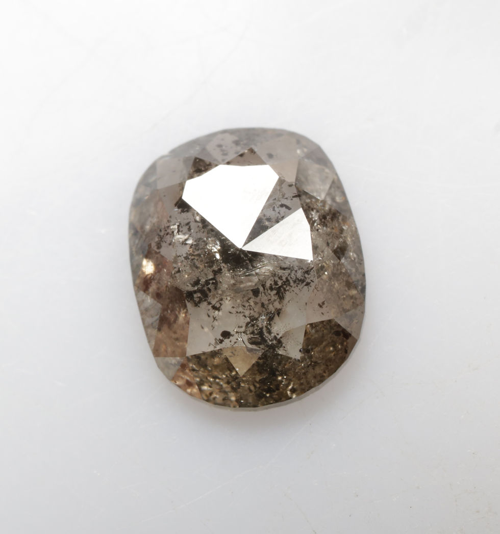 Thumbnail: 1.04 CT 7.5 X 6.1 MM Oval cut Natural Salt and Pepper Diamond for Oval Ring Gift