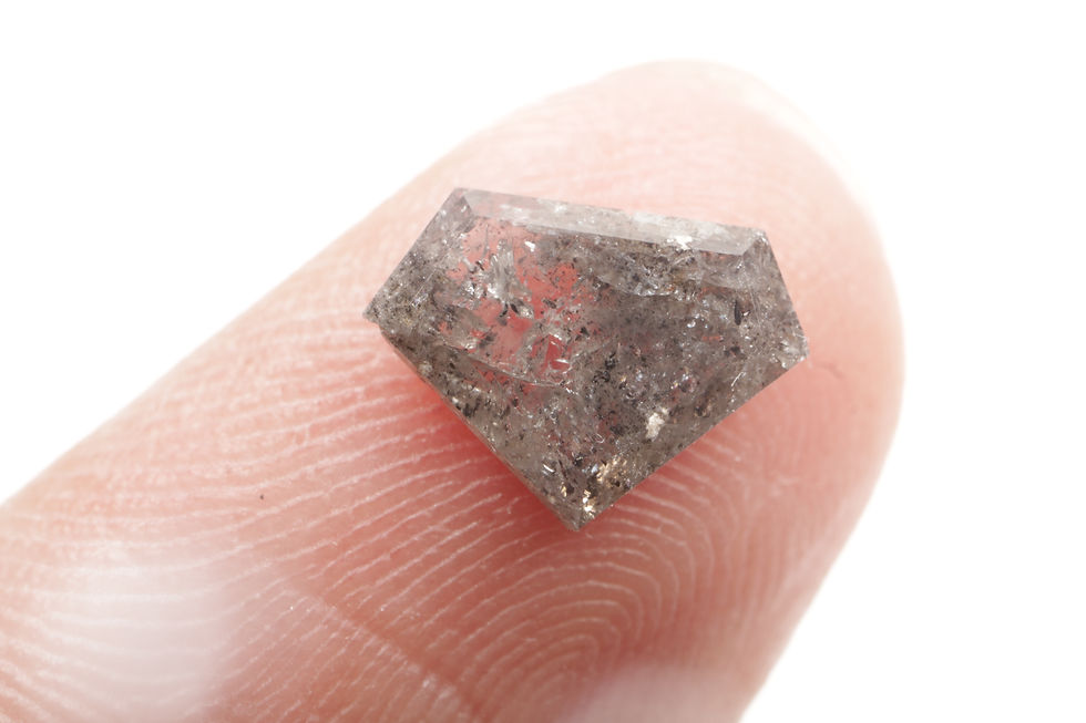 Thumbnail: 1.11 CT 6.9 X 9.3 MM Diamond cut Loose Natural Diamond Grey color Fancy cut