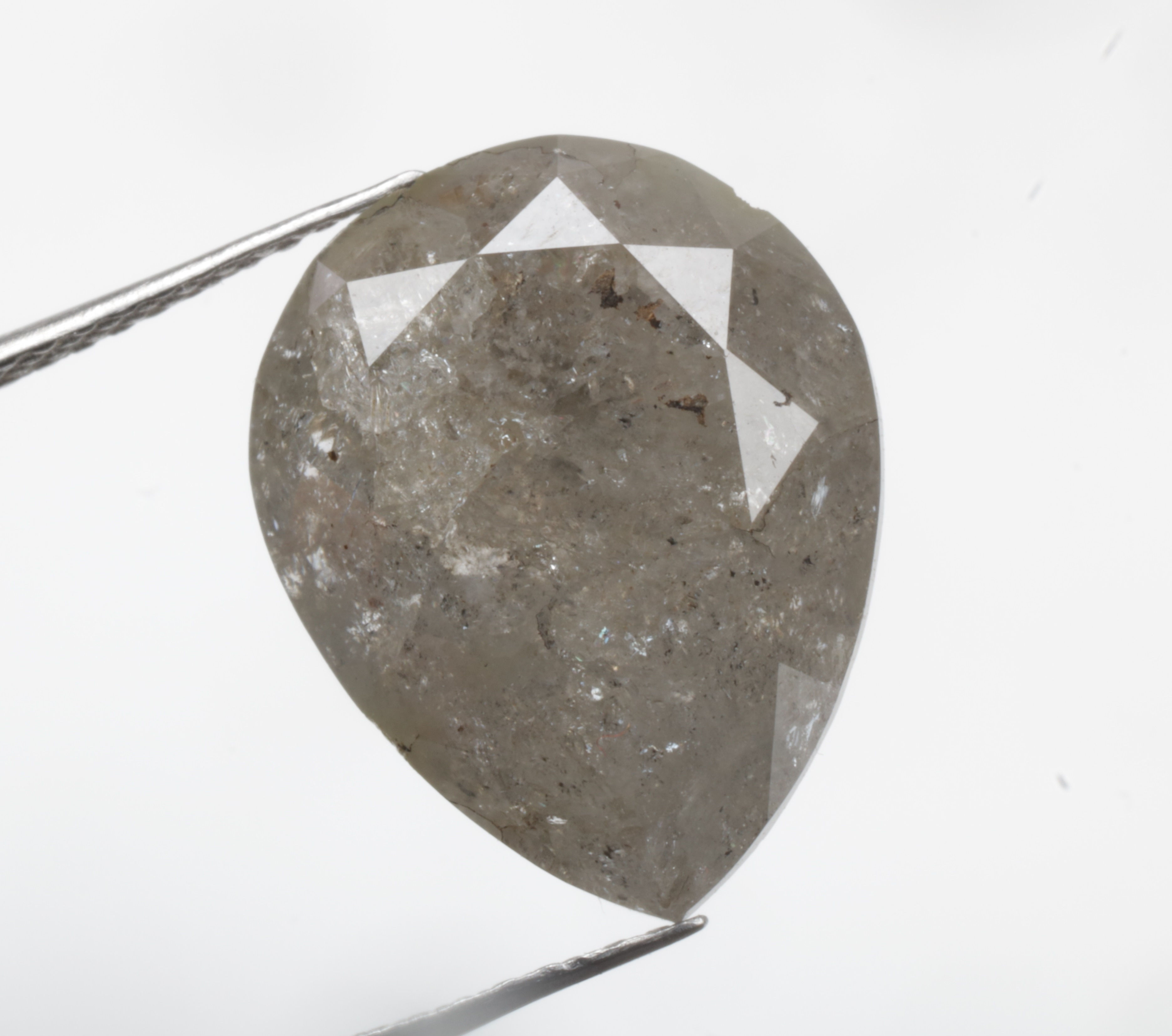 7.90 CT 14.5 X 11.3 MM Natural Loose Diamond Pear cut Diamond Fancy Grey color