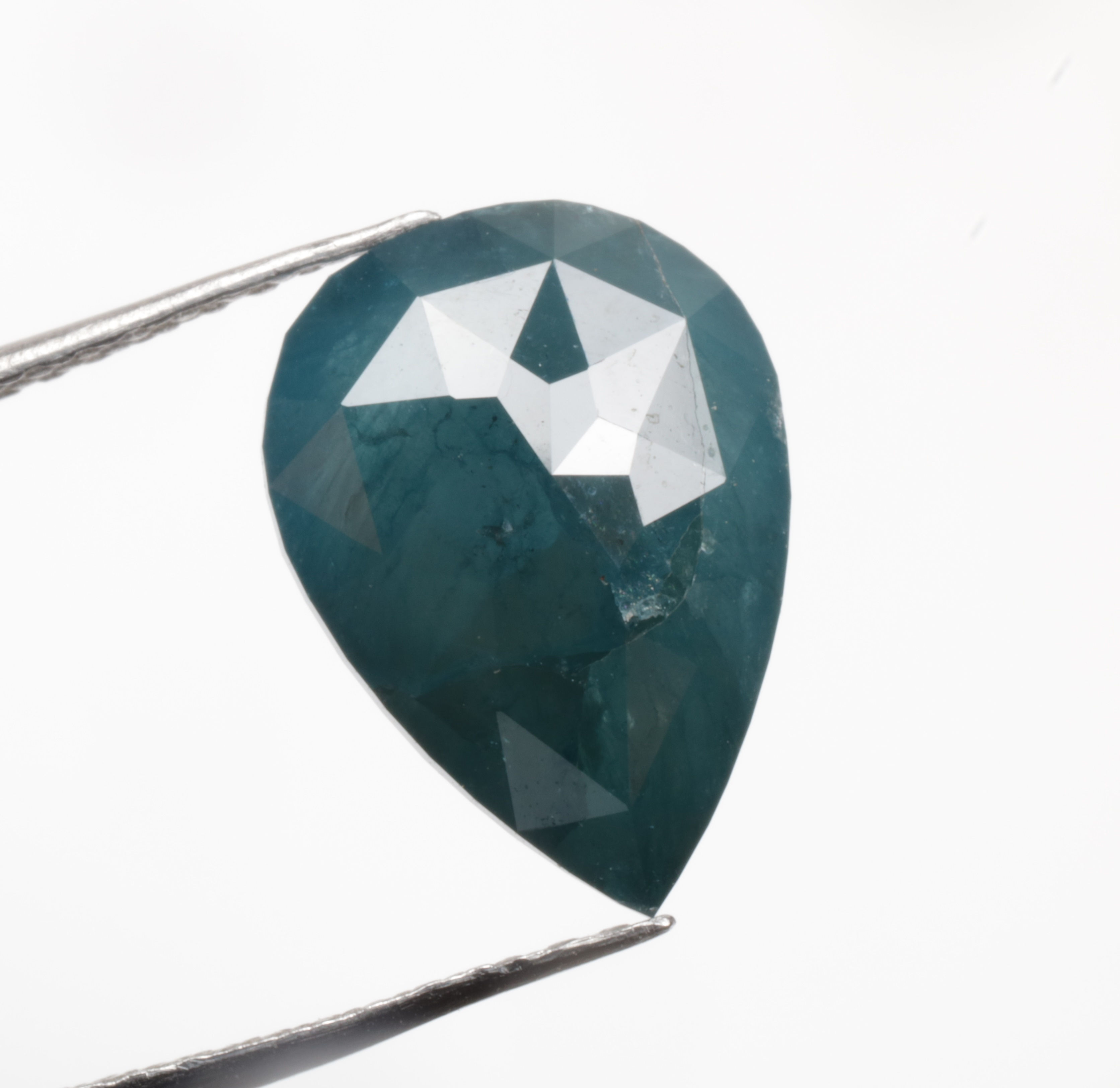 2.54 CT 11.8 X 7.8 MM Natural Loose Pear cut Diamond, Treated Blue color