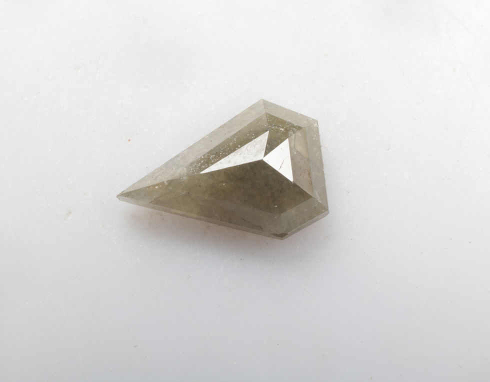 Thumbnail: 0.99 CT 8.4 X 5.9 MM Natural Loose Pentagon cut Diamond, Greenish Grey Color