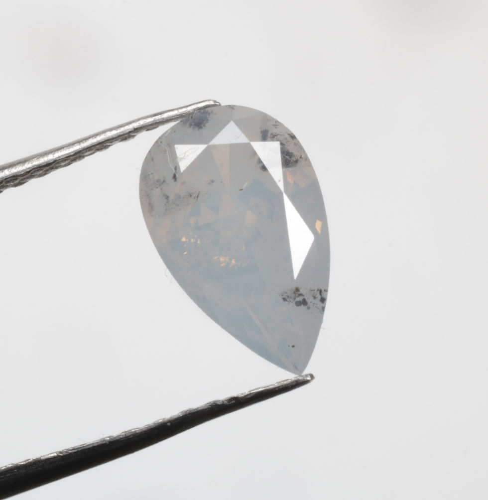 Thumbnail: 0.97 CT 8.2 X 5.1 MM Pear cut Natural Salt and Pepper Diamond, White Sky color