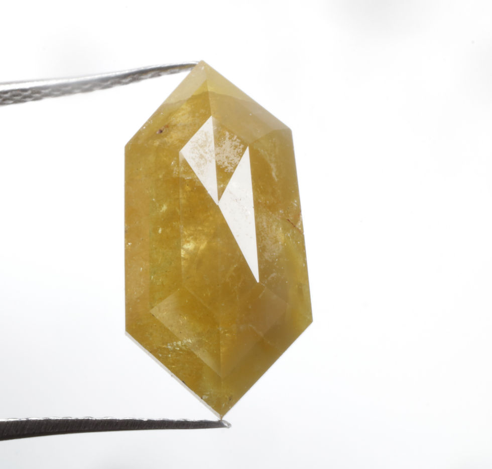 Thumbnail: 2.88 CT 14.2 X 7.1 MM Hexagon cut Natural Diamond Fancy color for Hexagon Ring