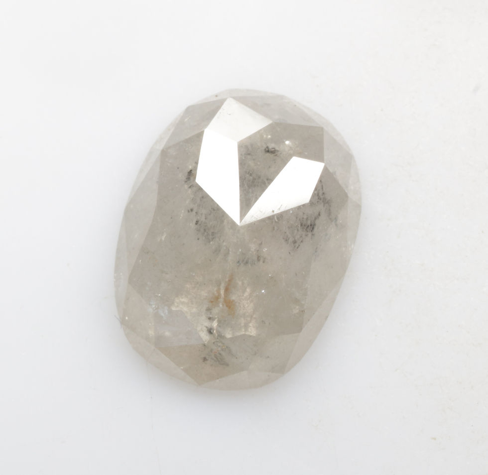 Thumbnail: 2.07 CT 10.4 X 8.0 MM Oval cut Natural Salt and pepper Diamond for Jewelry