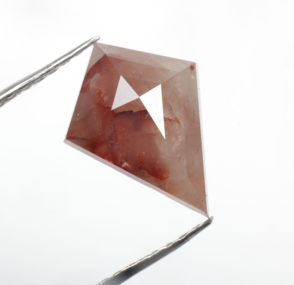 1.33 CT 10.3 X 7.7 MM Natural Kite Cut Loose Diamond, fancy Peach color