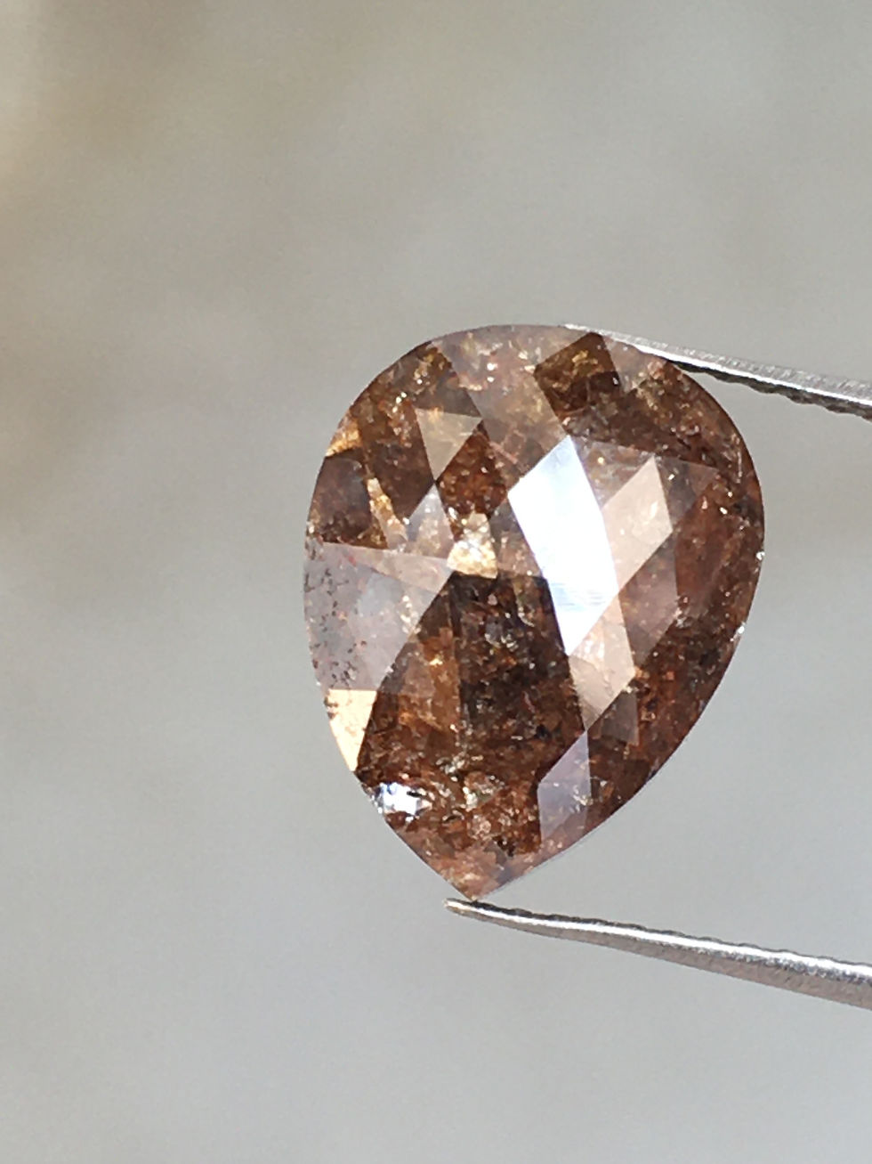 Thumbnail: 4.93 CT 12.0 X 9.5 MM Natural Pear cut Loose fancy Color Diamond for Jewelry