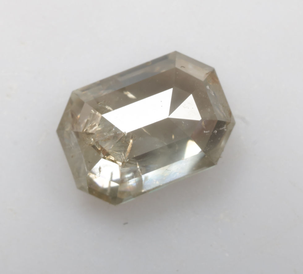 Thumbnail: 1.28 CT 7.6 X 5.5 MM Natural Fancy color Emerald cut Diamond Loose Diamond