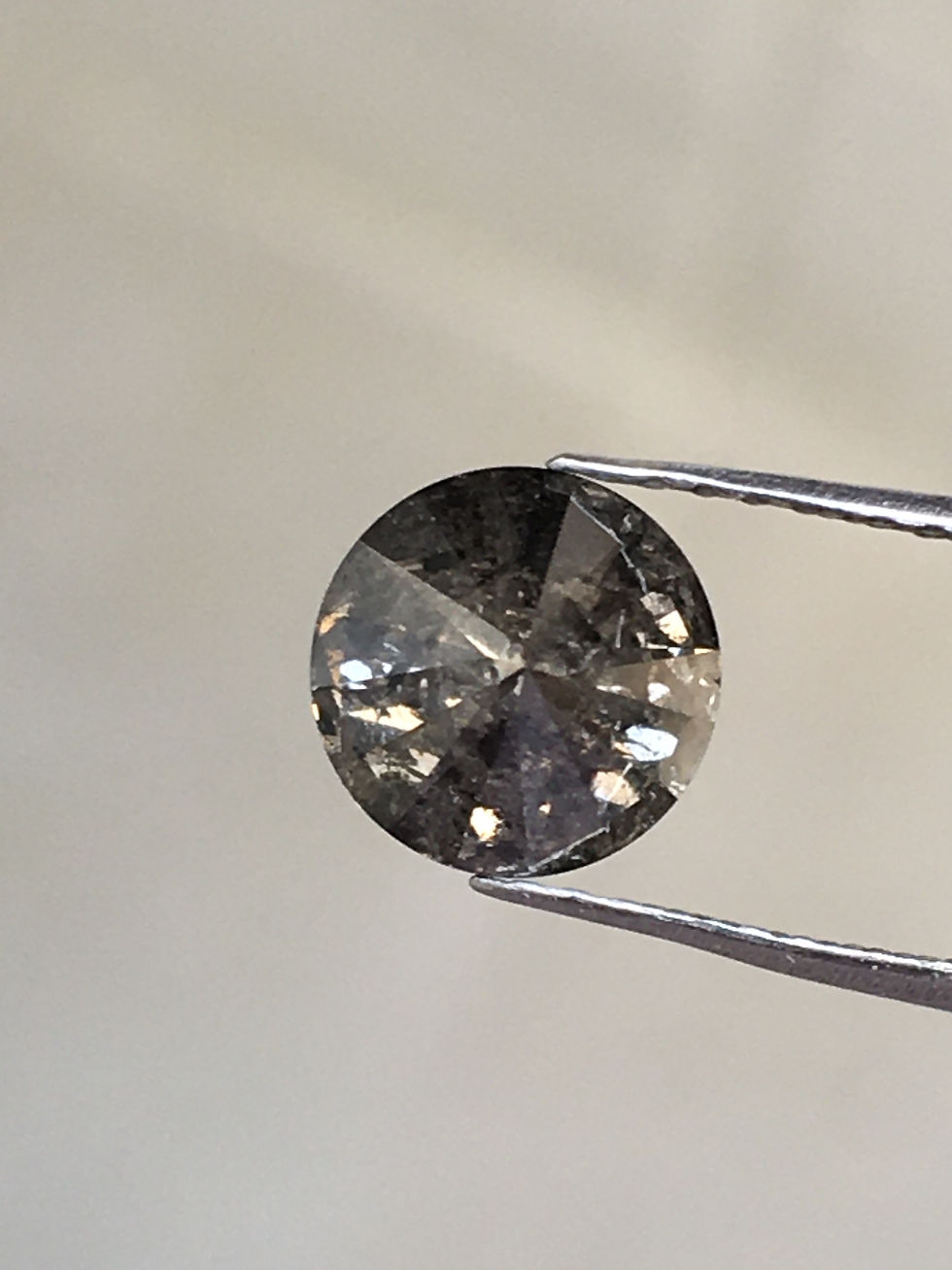 Thumbnail: 1.19 CT 6.5 MM Natural Round Cut Salt and pepper Brilliant cut Diamond