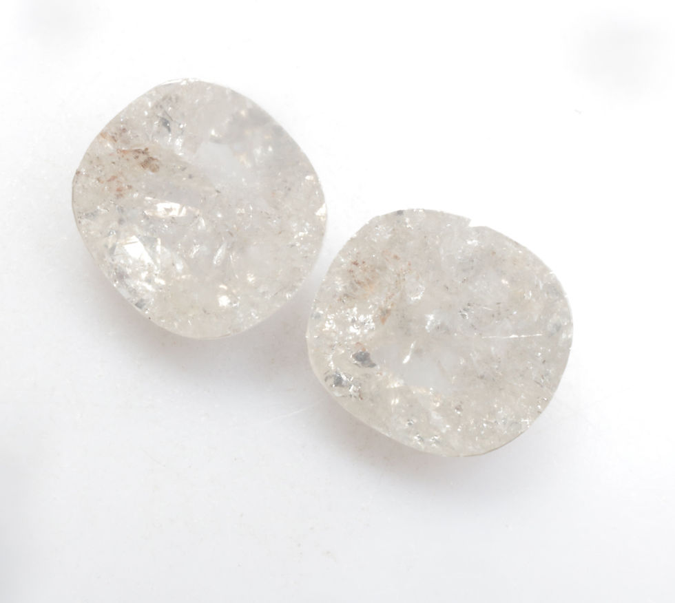 Thumbnail: 3.06 CT 8.5 X 7.7 MM Natural Loose Cushion cut Diamond Pair for Earring ideas