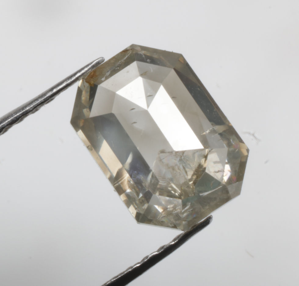 Thumbnail: 1.28 CT 7.6 X 5.5 MM Natural Fancy color Emerald cut Diamond Loose Diamond