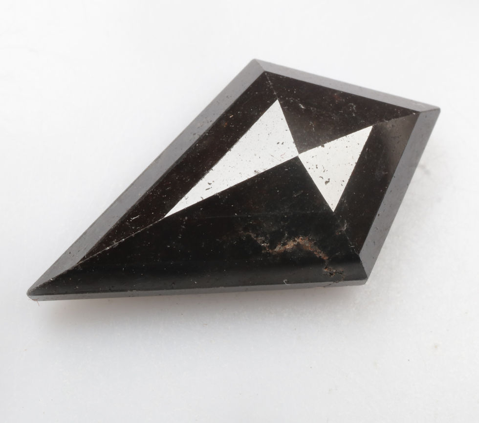 Thumbnail: 7.53 CT 20.8 X 11.6 MM Kite Shape Black Diamond Black color for Engagement Ring