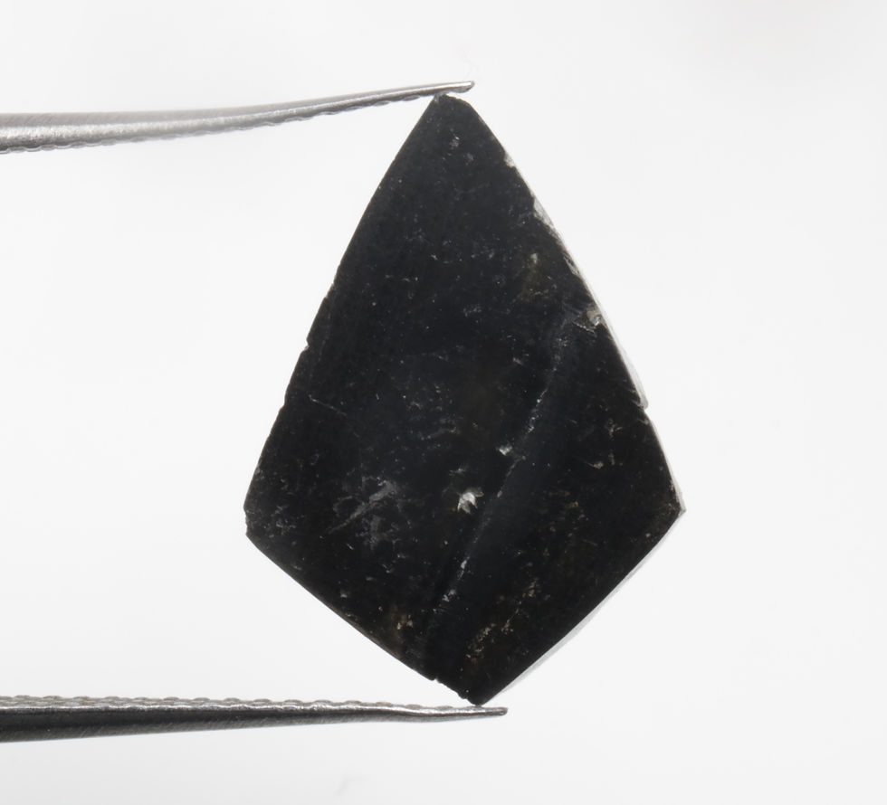 Thumbnail: 3.57 CT 16.1 X  Natural Uncut Diamond, Kite cut Rough/Raw Diamond, Grey Color