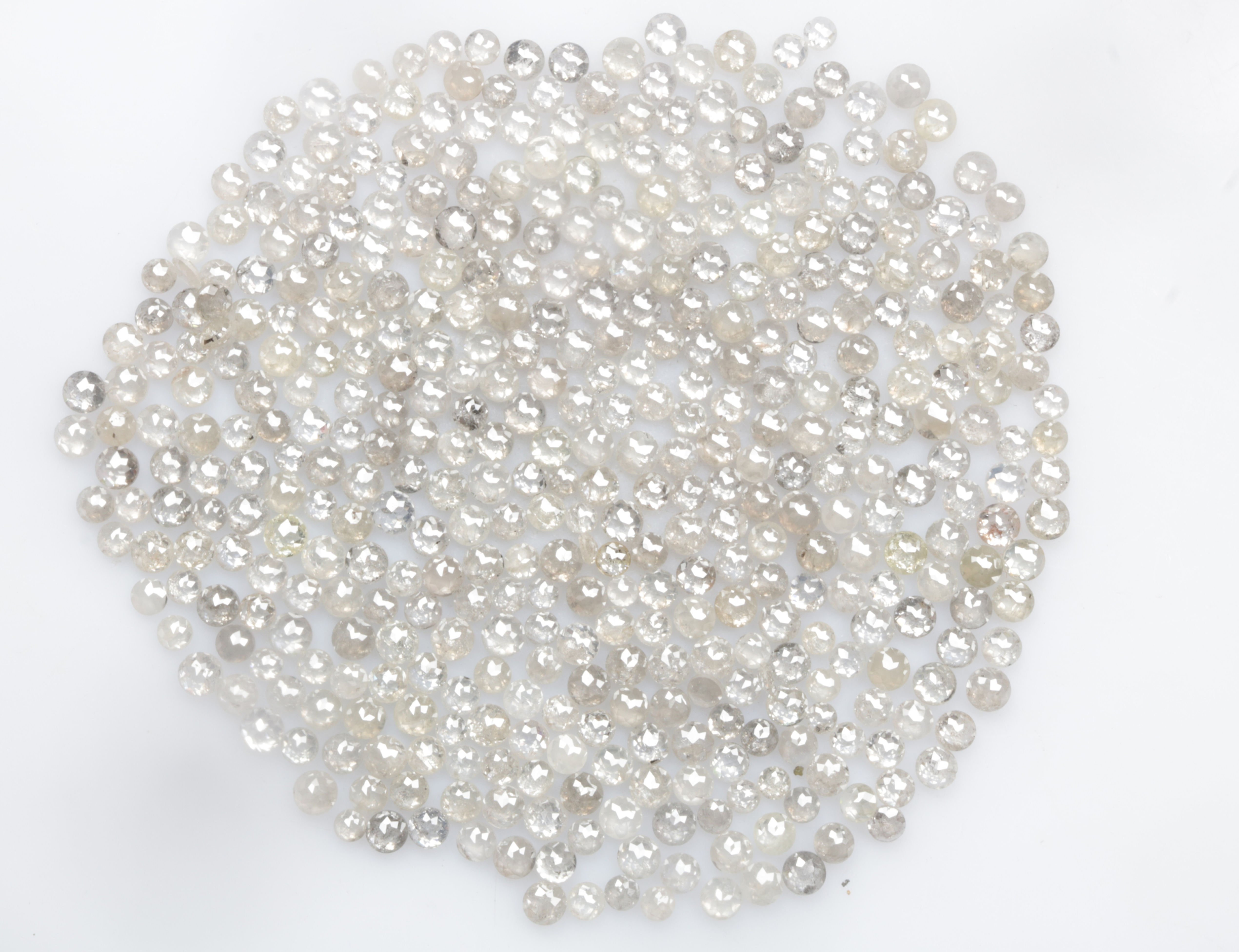 12.82 CT 1.6 MM to 1.9 MM Natural Loose Round Rose cut Diamond lot