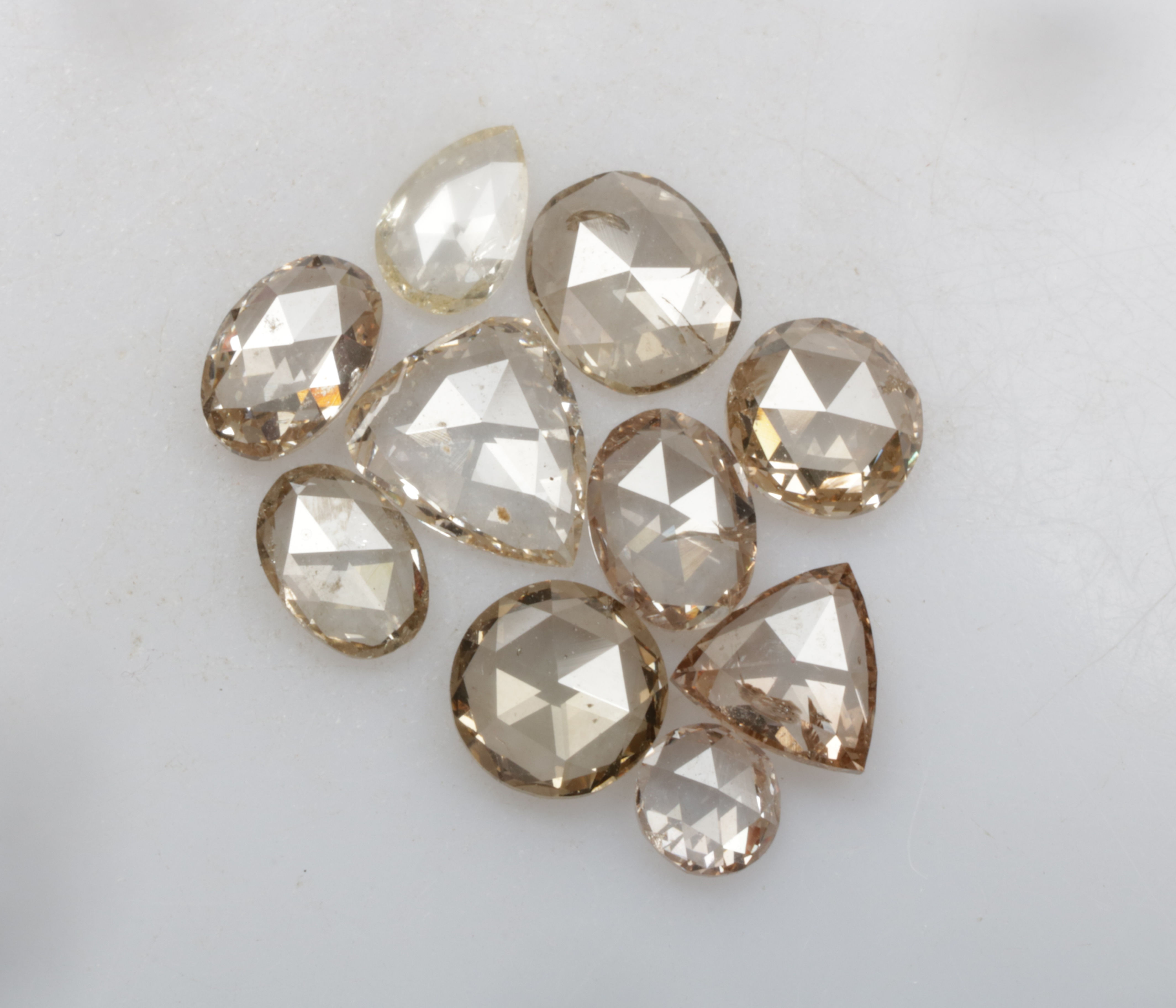 1.92 CT Natural Mix cut Diamond Lot, Rose cut Fancy color for Jewelry Gifts