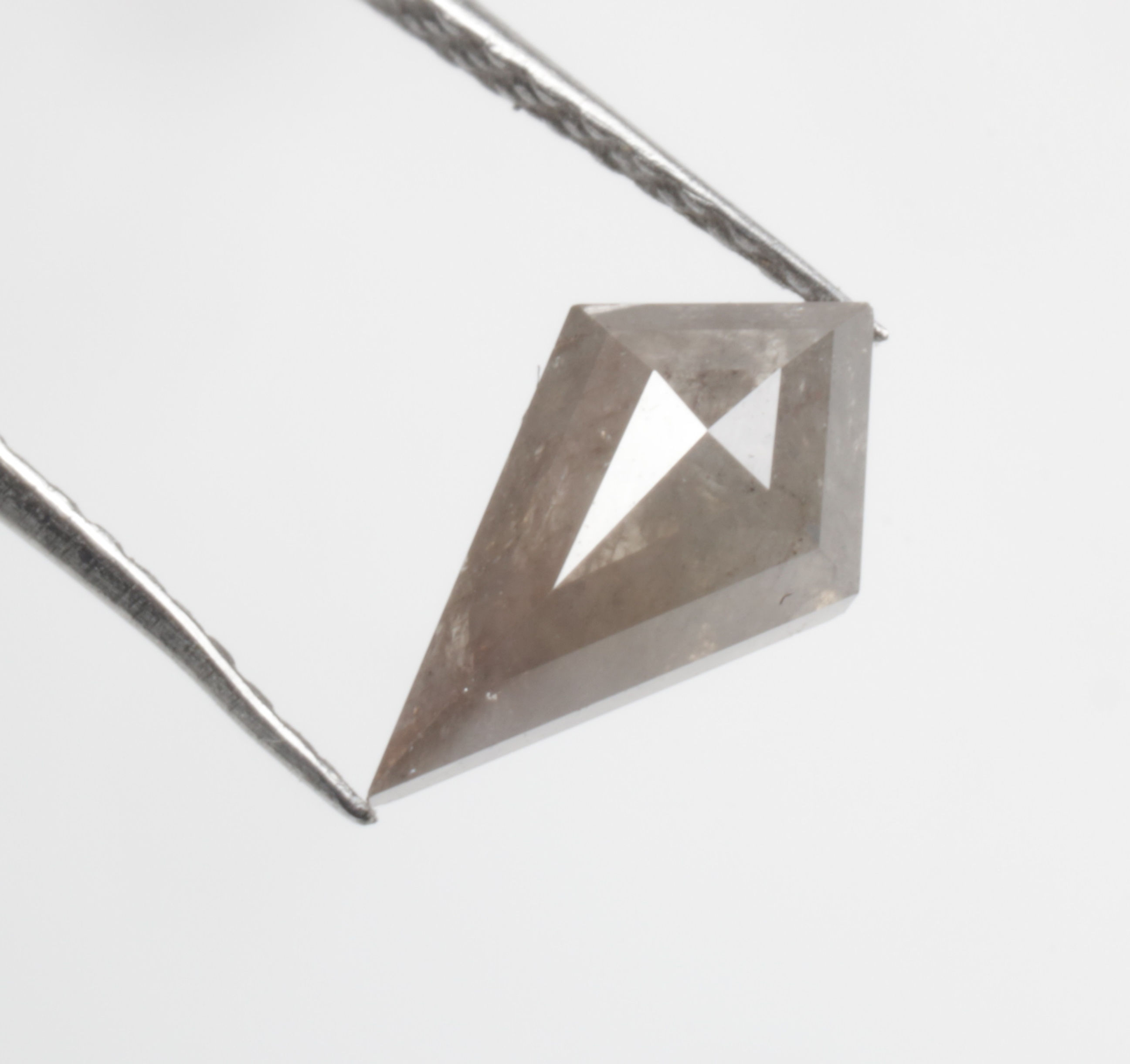 0.74 CT 8.4 X 4.8 MM Kite cut Natural White Grey color Diamond for Kite Ring