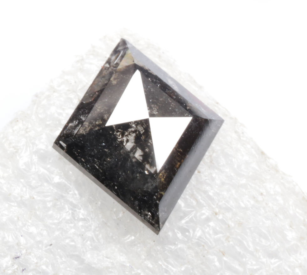 Thumbnail: 1.80 CT 11.2 X 9.6 MM Kite cut Natural Salt and Pepper Diamond for Kite Ring