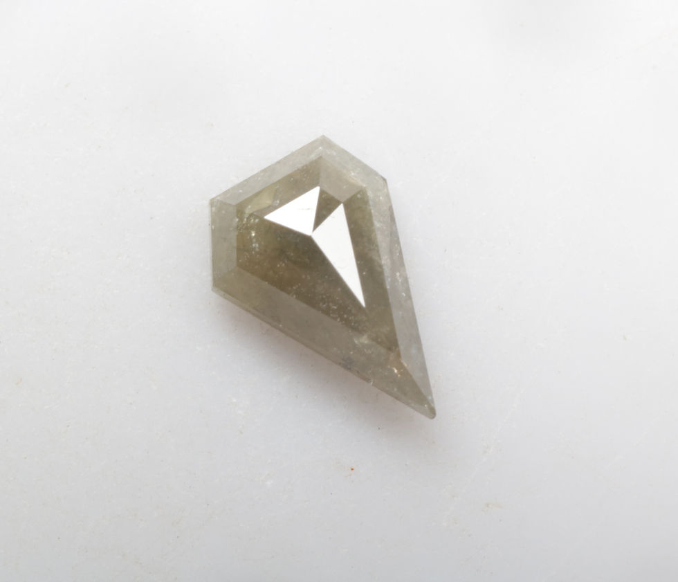 Thumbnail: 0.99 CT 8.4 X 5.9 MM Natural Loose Pentagon cut Diamond, Greenish Grey Color