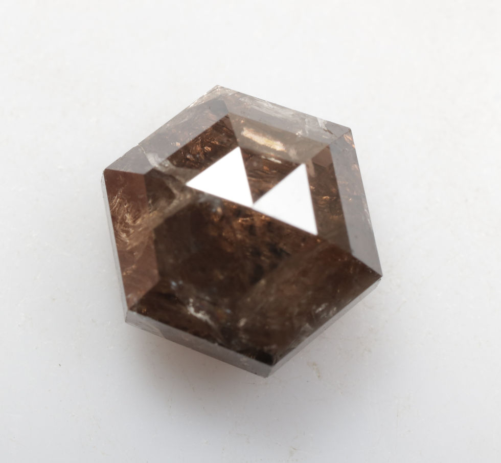 Thumbnail: 2.42 CT 8.2 X 7.3 MM Natural Hexagon Cut fancy Diamond For Jewelry Gifts