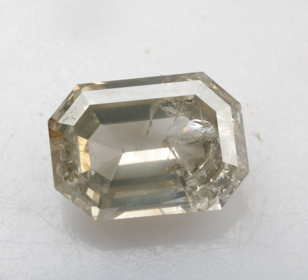 Thumbnail: 1.28 CT 7.6 X 5.5 MM Natural Fancy color Emerald cut Diamond Loose Diamond
