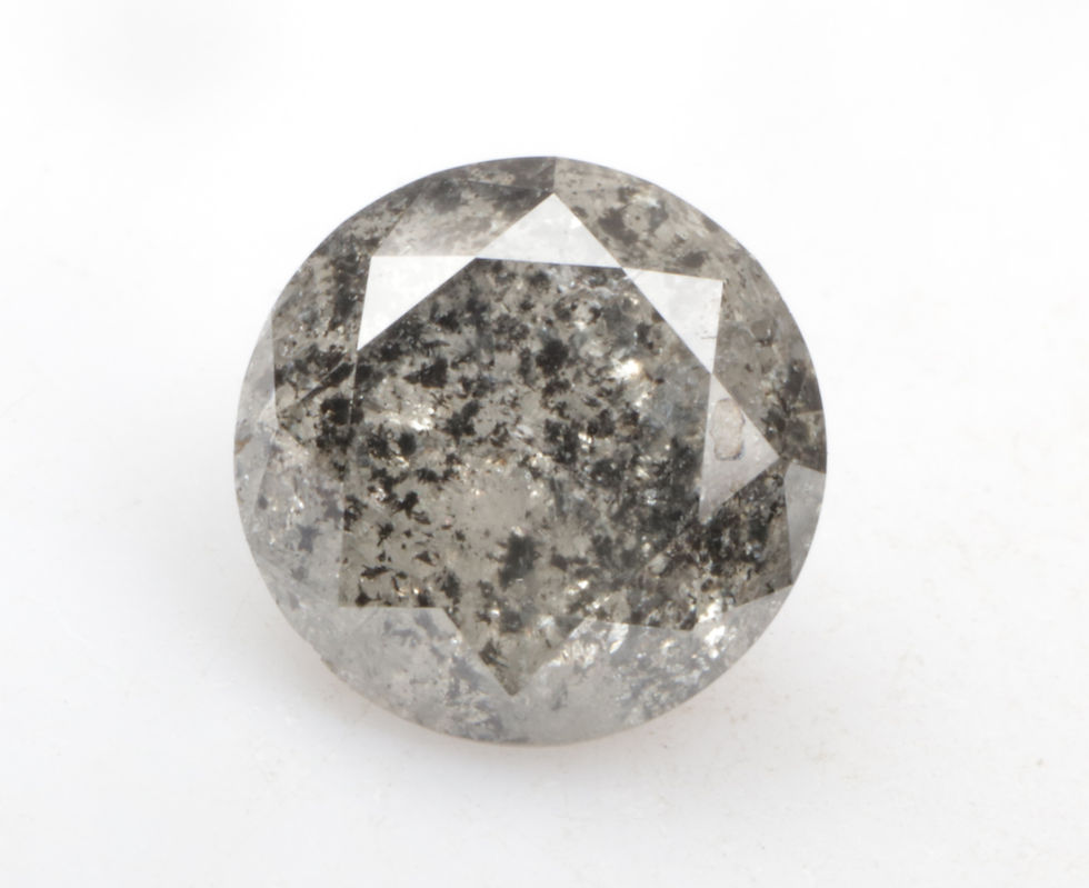 Thumbnail: 1.15 CT 6.4 MM Natural Round Cut Salt and pepper Brilliant cut Diamond