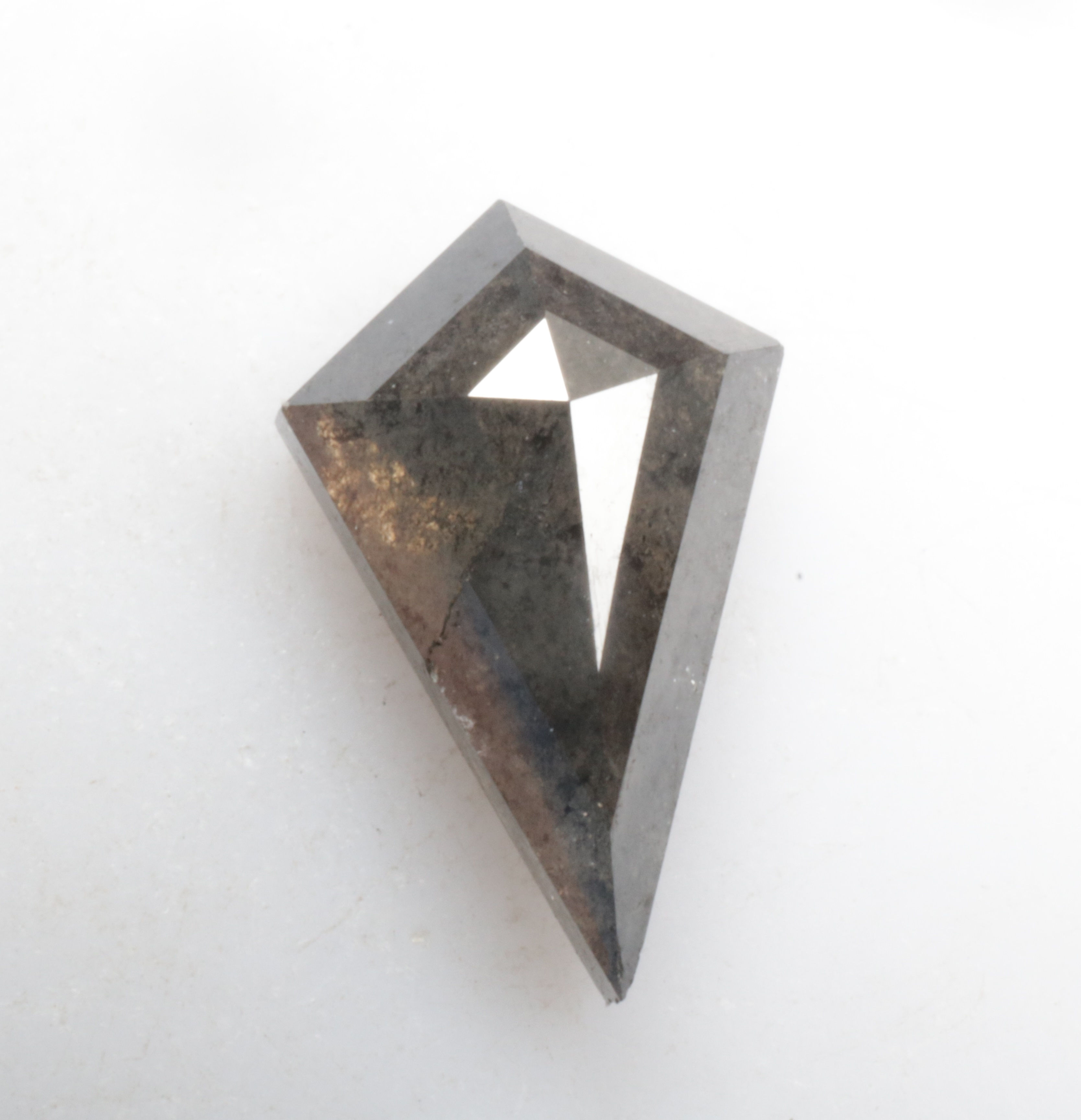 1.11 CT 9.5 X 6.1 MM Kite cut Natural Salt and Pepper Diamond for Kite Ring