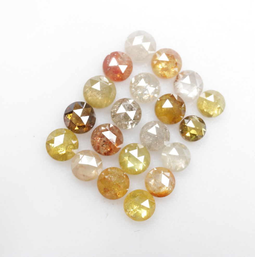 2.0 CT 2.2 to 2.8 MM Natural Loose Round Rose cut Fancy Diamond Lot