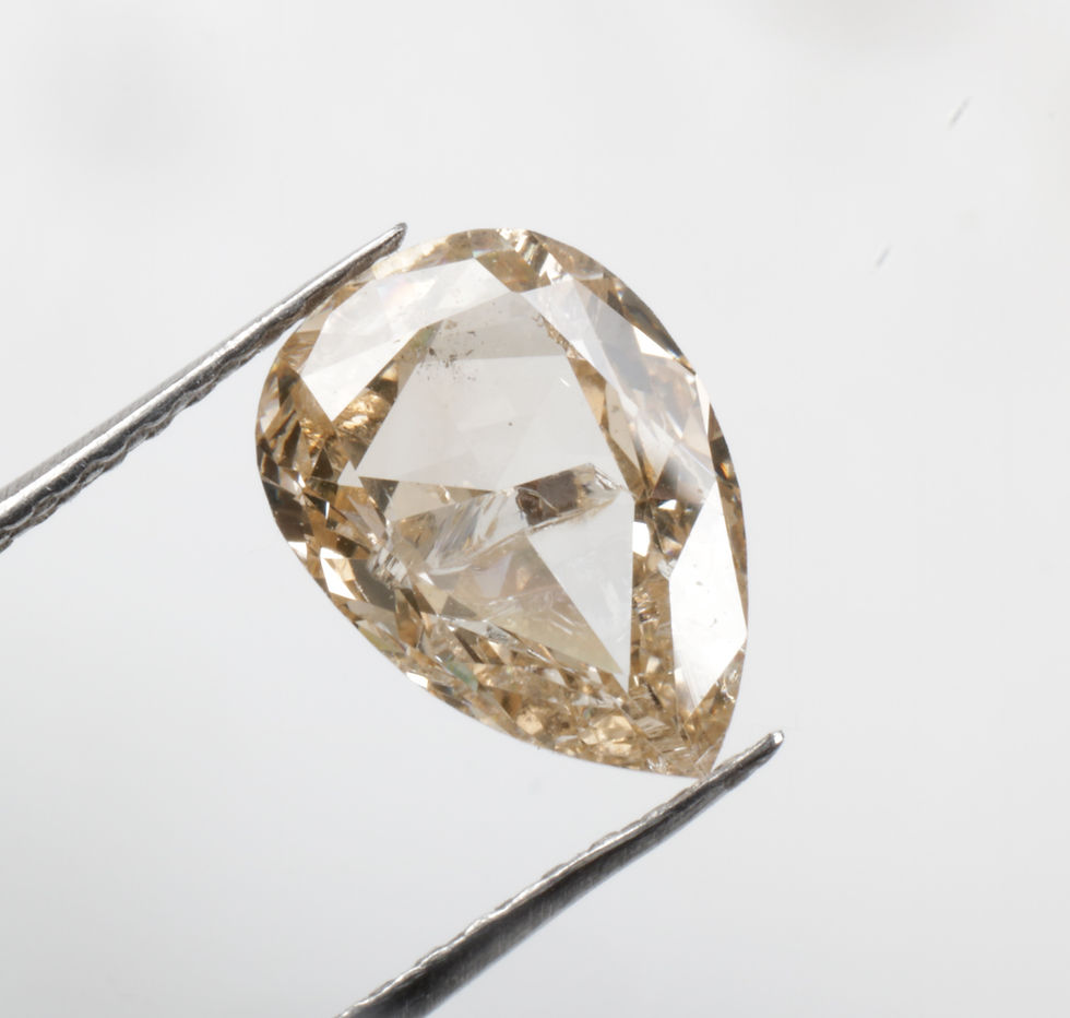 Thumbnail: 1.14 CT 8.6 X 6.3 MM Natural Pear cut Loose fancy Diamond for Jewelry Ring Gifts