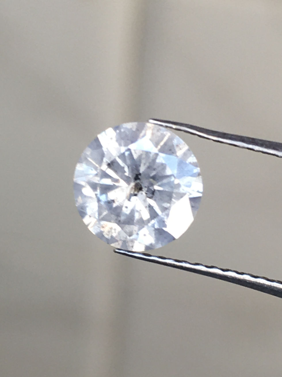Thumbnail: 1.01 CT 6.5 MM Natural Round Cut Salt and pepper Brilliant cut Diamond